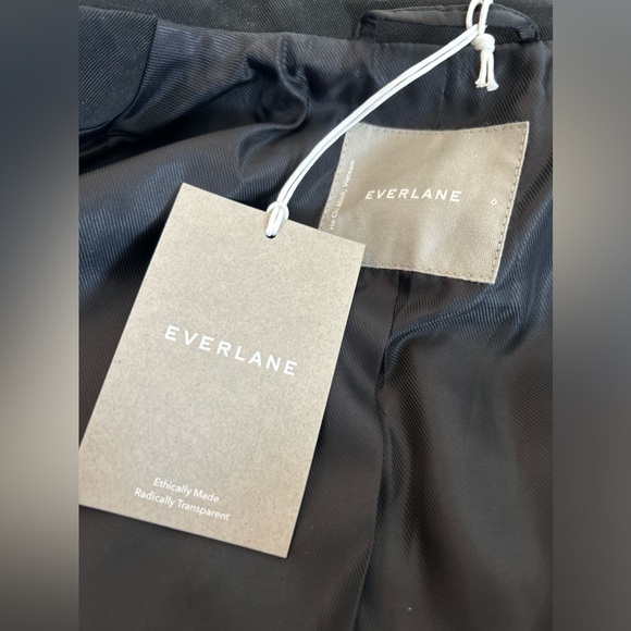 Everlane The 80s Wool Blazer Jacket Black - Picture 2 of 3